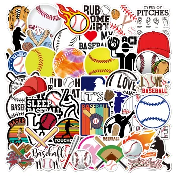  50/100 adet Top Spor Beyzbol Karikatür Çıkartmalar noel hediyesi Dizüstü Dıy Çocuk Oyuncakları süslü çıkartmalar