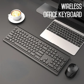  2.4 G Klavye fare kombo Arapça İngilizce Seti Multimedya kablosuz klavye Ve dizüstü için fare Masaüstü Ev Ofis Kaynağı