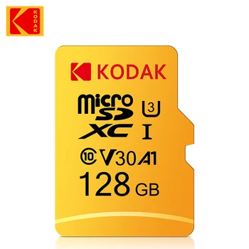  YENİ KODAK Micro SD Hafıza Kartı 128 GB Class10 U3 UHS-I 128 GB TF Kart 4 K HD SD adaptörü için Cep telefonu akıllı telefon Tablet PC