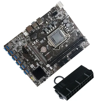  B250C BTC Madencilik Anakart 12 USB3.0 PCI-E 16X Grafik Yuvası LGA 1151 DDR4 DIMM SATA3. 0 İle 24PİN Güç Marş