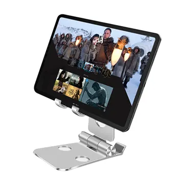  Cep telefonu standı Masası Alüminyum Alaşımlı Ayarlanabilir Tutucu Ofis İçin Evrensel Katlanabilir Masaüstü halkalı telefon kılıfı Dock Tablet Standı