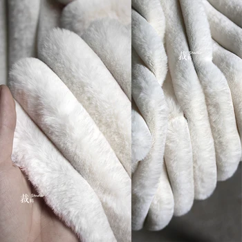 Yüksek dereceli sonbahar/kış peluş kumaş kalın yapay vizon tavşan tilki kürk ceket suni kürk kumaş patchwork