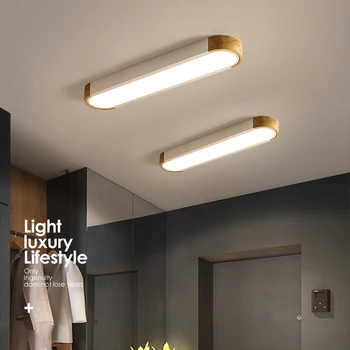  Modern Led Tavan Lambası Sadelik Ahşap Ekleme tasarım Yatak Odası Koridor Koridor Loft Ev kapalı fikstür dekorasyon ışıklandırma