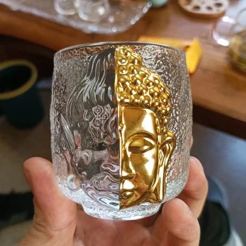  Japon tarzı Yinian fincan kristal cam dahili çay bardağı ana fincan tek fincan Zen cam kupa Kung Fu çay bardağı ev