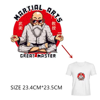  DIY Karikatür Kame Sennin Çıkartmalar Erkek Erkek Giyim Transferi termal pres Pyrography Kağıt Demir On Yıkanabilir T-shirt Yamalar