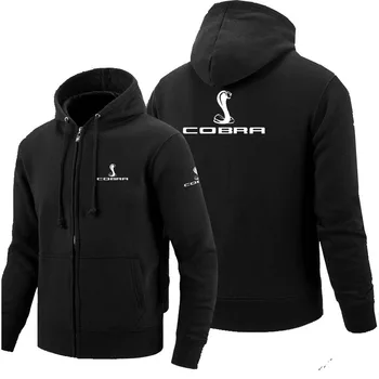  2022 Fermuar Hoodies Cobra logo Baskılı kapüşonlu svetşört Polar Uzun Kollu erkek fermuarlı ceket Kazak