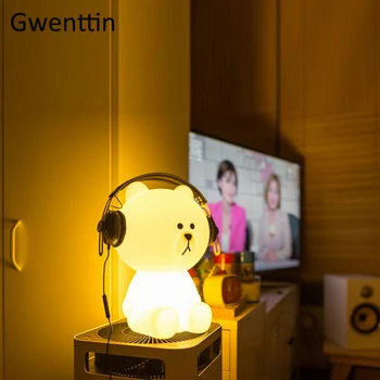  30-50cm Büyük Ayı Karartma Gece Lambası Yatak Odası Başucu Lambaları Ev Dekor Çocuk Çocuk Hediye LED masa lambası masa lambası Luminaira