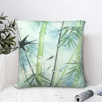  Bambu Orman Kare Yastık Kılıfı minder örtüsü komik Fermuar Ev Dekoratif Polyester Odası Nordic 45 * 45cm