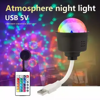  USB Tak LED Yıldızlı Gökyüzü Gece Lambası USB Powered Yıldız Projektör Lambası Uzaktan Kumanda RGB Atmosfer Lamba Dekorasyon Araba İçin H F7G3