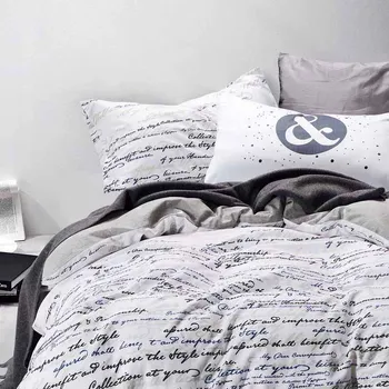  600TC pamuk yatak takımları Euro battal boy yorgan Yorgan yatak örtüsü seti yatak çarşafları seti yatak örtüsü yatak takımı Çift Kraliçe Tek Mektup