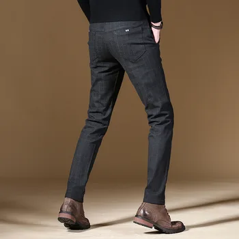  2022 Yeni İş Rahat Düz Siyah Gri Pantolon Erkekler Pamuk İnce Chinos Moda Pantolon Erkek Marka Giyim Artı Boyutu