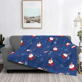  Merry Christmas Yeni Yıl Battaniye Noel Baba Flanel Komik Yumuşak Atmak Battaniye Yatak Örtüsü için Tüm Sezon