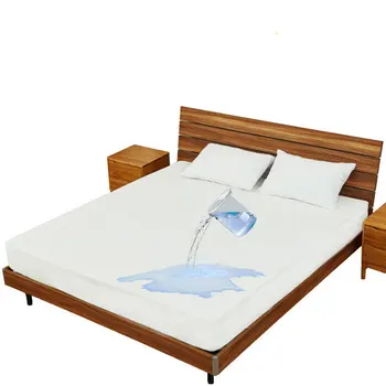  Yatak Koruyucu Su Geçirmez Yatak koruyucu örtü Nefes Gömme 12-14. 2 İnç Derin Cep bambu elyaf idrar geçirmez yatak örtüsü