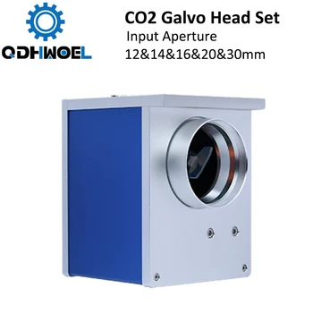  QDHWOEL CO2 Lazer Tarama Galvo Kafa 10.6 um Giriş Diyafram 12mm 14mm 16mm 20mm 30mm Galvanometre Tarayıcı ile Güç Kaynağı