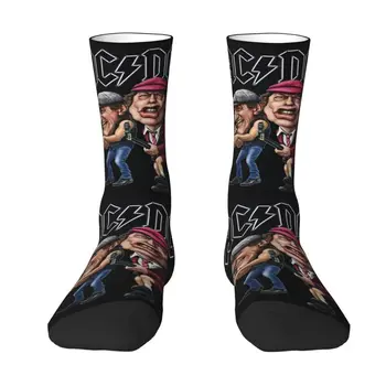  AC DC Avustralya Ağır Metal Müzik Elbise Çorap Erkekler Kadınlar için Sıcak Komik Yenilik Rock Grubu Ekip Çorap