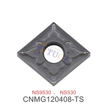 100 % Orijinal CNMG120408-TS NS9530 NS530 R0. 8 Dönüm Araçları Metal Seramik Insert CNMG 120408-TS CNMG1204 CNC torna Kesici