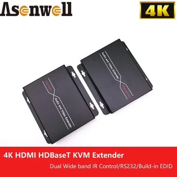  4K HDMI HDBaseT KVM Genişletici 70M 100M HDMI1.4 verici alıcı Tek Cat6 POE HDCP1. 4 RS232 ESD HDMI Genişletici