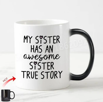  Yeni Komik Kardeş Hediyeler Yenilik Ablam Harika Bir Kız Kardeşi Var Alıntı Kahve Kupa Şaka çay bardağı Şık Yaratıcı Sisters Mevcut 11oz