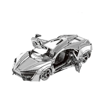  TAM Model 3D Bulmaca Metal model seti Hypersport Araba Yarışı Montaj Modeli DIY 3D Kesim Modeli Bulmaca Oyuncaklar Yetişkin İçin