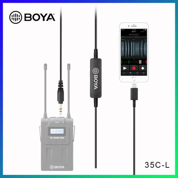  3.5 mm TRS Yıldırım Konektörü Ses Kablosu, BOYA İLE Mikrofon Adaptörü by-MM1, WM8 PRO, UM48C, UWMIC9, WM4 PRO kablosuz mikrofon
