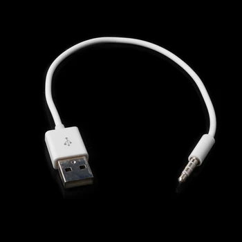  Apple iPod Shuffle 2. için USB 3.5 mm Veri Senkronizasyonu Şarj Kablosu Adaptörü