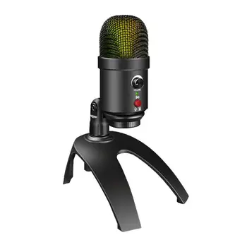  PC İçin mikrofon USB Kondenser Mikrofon İle tripod standı Ayarlanabilir Masaüstü Mikrofon Oyun Akışı Podcasting Kayıt