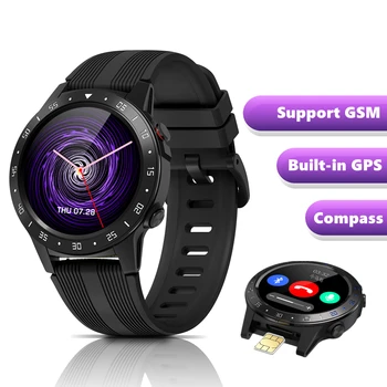  Smartwatch spor saat GSM Bluetooth Çağrı GPS Pusula Barometre İrtifa Su Geçirmez akıllı saat Android İphone İçin