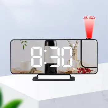  Ayna dijital saat otomatik ayarlamak parlaklık çift alarmlı saat mutfak dekorasyon için