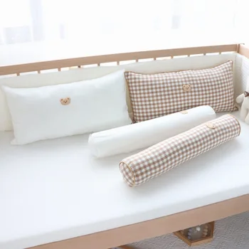  Bebek Konfor Yastık Silindirik Yastık Çıkarılabilir Yıkanabilir Çekirdek Dekorasyon Bebe Yatak Silindirik yastık