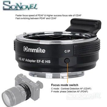  Commlite CM-EF-E HS Hızlı otomatik odak lensi Montaj Adaptörü Canon EF / EF-S Lens Sony E-Montaj A9 A7RIII A7M3 A6300 A6400 A6500