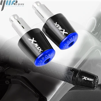 YAMAHA XMAX 125 200 250 400 için CNC Motosiklet Kolu Ends Bar Dengeli Fiş Kaymak Gidon Kapağı Sapları XMAX125/200/250/400