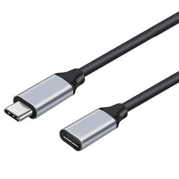  USB Tip-C Erkek Kadın 3.1 Gen1 Uzatma Kablosu 400 M / S 3A PD60W 4 K HD İletim Kablosu