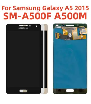  A500 samsung LCD Galaxy A5 2015 lcd ekran ekran dokunmatik sayısallaştırıcı tertibatı İçin SM-A500F A500M Ayarlanabilir Parlaklık İle