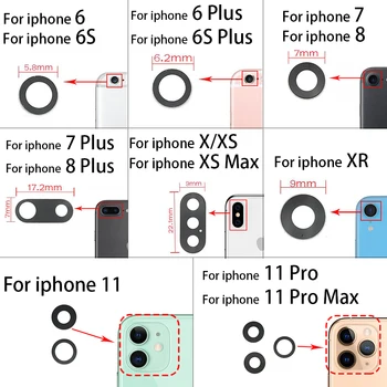  10 Adet Arka Arka Kamera Cam Lens Kapağı iPhone 6 6S 7 8 Artı X XR XS 11 Pro Max Yapışkan Etiket