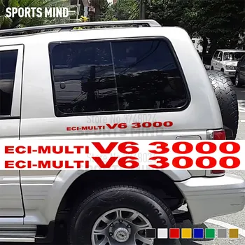  5 Pairs ECI-çok V6 3000 Vinil Araba Styling İçin Mitsubishi Pajero / DELİCA Shogun Montero MK2 V20 Aksesuarları Araba Sticker Çıkartmaları