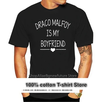  Draco Malfoy Benim Erkek Arkadaşı Mektup Baskı Kadın T Shirt Rahat Pamuk Komik Gömlek LZ