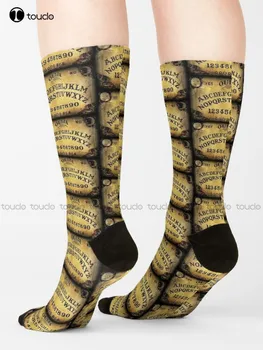  Ouija Oyun Tahtası Tahta Oyunları Ouija Hayaletler Korku Filmleri Çorap Koşu Çorap Erkekler İçin Sokak Kaykay Çorap Streetwear Harajuku