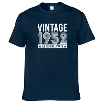  Vintage 1952 Tüm Orijinal Parçalar T Shirt Erkekler İçin Sınırlı Sayıda Unisex marka tişört Pamuk İnanılmaz Kısa Kollu Üstleri