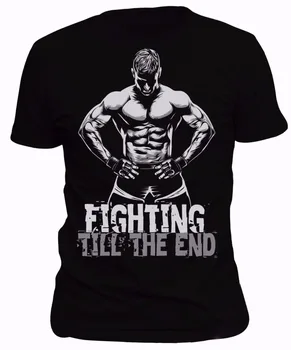  Tasarımlar Mens T Gömlek Moda Erkekler Fightshirt Kampf Sporter Muay Thai Knie Bloodsporter 903 Ucuz Tees Dijital Baskı