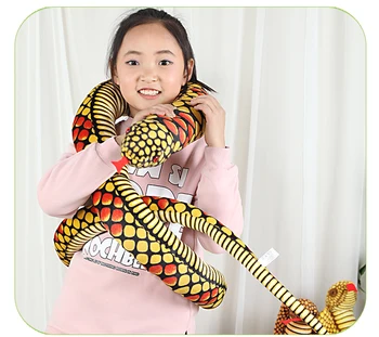  gerçek hayat oyuncak cobra peluş oyuncak python yılan yumuşak bebek komik prop dekorasyon, noel hediyesi h1695