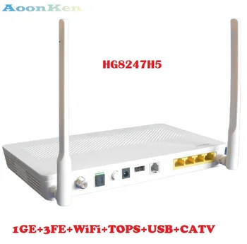  5 adet / grup YENİ Orijinal HG8247H5 G / E / XPON Ont ONU FTTH SC APC Modem Yönlendirici 1GE+3FE+wıfı+ÜSTLERİ+USB+CATV İngilizce Yazılım ile
