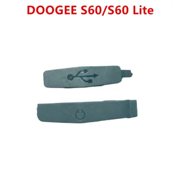  Orijinal USB Toz Geçirmez Bağlantı Noktası + Kulaklık Toz Geçirmez Bağlantı Noktası Stoper DOOGEE S60 / S60 Lite Smartphone