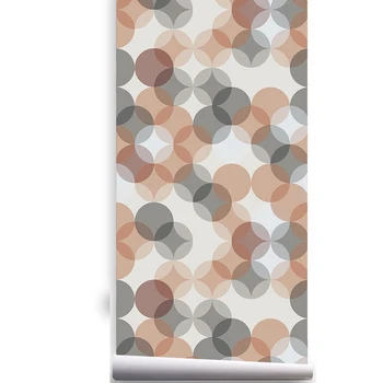  Renk Daire Desen Geometrik Duvar Kağıdı PVC DIY Kendinden yapışkanlı Su Geçirmez Karo Sticker Banyo Mobilyaları Mutfak Ev Dekor