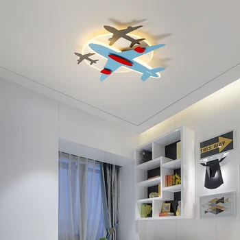 Iskandinav Led tavan ışık çocuk yatak odası ışıkları Modern yaratıcı uçak tavan lambası fikstür ev iç mekan aydınlatması armatürleri