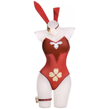  Genshin Darbe Klee Cosplay Kostüm Tavşan Kız Kıyafetler Cadılar Bayramı Karnaval Parti Elbise Kadın Kızlar için