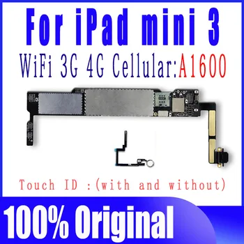  A1600 Wifi 3G Hücresel Sürüm Orijinal hiçbir icloud İpad MİNİ 3 Anakart İçin İpad MİNİ3 Mantık Panoları IOS Sistemi İle