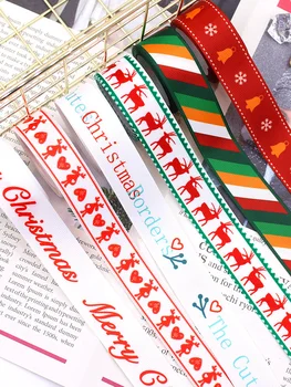  1” 5 metre Noel Çan Elk Grogren Kurdele DIY El Yapımı Çocuk Yay Düğün Dekorasyon hediye paketi Malzemesi