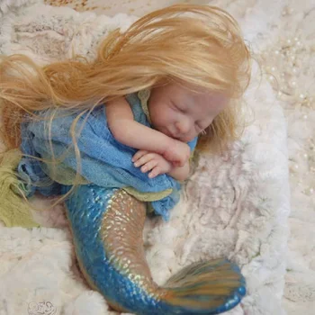  Bebe Reborn Kiti Mishell Mermaid Vinil 15 İnç Bebek Boş Boyasız Bitmemiş Kalıpları Boş Yeniden Doğmuş Bebek Kiti