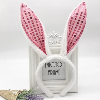  Tavşan kulak bandı Prop peluş Hairband Kostüm tavşan parti Paskalya süslemeleri