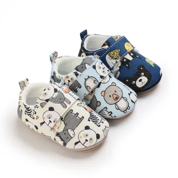  Yenidoğan Bebek Erkek Kız Ayakkabı Sevimli Karikatür Rahat Yumuşak Tabanlı ayakkabılar İlkbahar ve Sonbahar Sneaker Toddler İlk Yürüyüşe 0-18 Ay